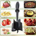 3-Piece Handheld Mixing Spatula & Chopper Set – Break-Resistant, Heat-Resistant Non-Stick Blend & Chop Tool – Potato Masher, Salad Chopper & Food Grinder – Kitchen Essentials