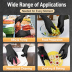 300 Pcs Black Nitrile Disposable Gloves Thickened High-Density S M L XL for Kitchen Cleaning Tattoo Beauty Salon