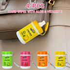 Mini Travel Hand Wipes 4-16 Pack Assorted Scents - Portable Pocket Wet Wipes for Travel Outdoor Picnic Kitchen & Bathroom 80-320 Sheets