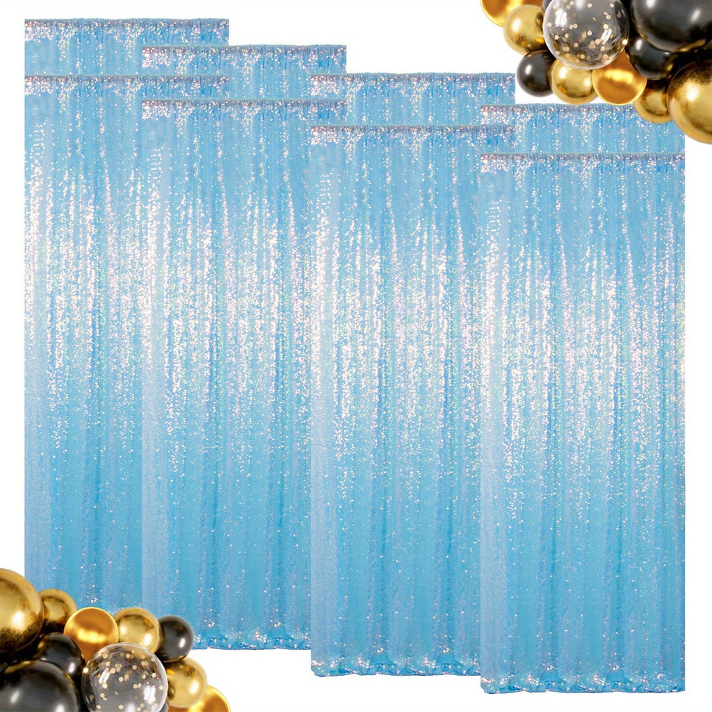 Sequin Backdrop Curtains – Glitter Party & Wedding Background Panels, 2ft×8ft per Panel, 4/6/8 Panel Sets, 29 Colors for Birthday, Stage, Bridal & Event Decor