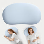 Cloud Pillow for Neck Support – Ergonomic Contoured Cooling Bed Pillow with Washable Cover | All-Season Sleep Pillow in Blue, Yellow, Purple & Pink