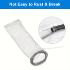Washing Machine Lint Traps 50-Pack, Stainless Steel Mesh Filter Screen with Nylon Ties for Washer Drain Hose, Lint Catcher Prevents Clogs