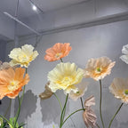 Super Large Poppy Artificial Paper Flowers 1pc – Oversized Handcrafted Paper Art Flower for Wedding Scene, Shop Window & Home Decor, Fake Floral Centerpiece Decoration