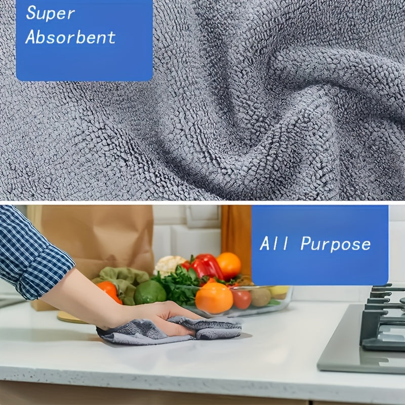 Gray Microfiber Cleaning Cloths 110 Pack Bulk Wholesale - Non-Shedding Color-Retaining Absorbent Soft Durable Car Towels for Home Kitchen Car Deep Cleaning