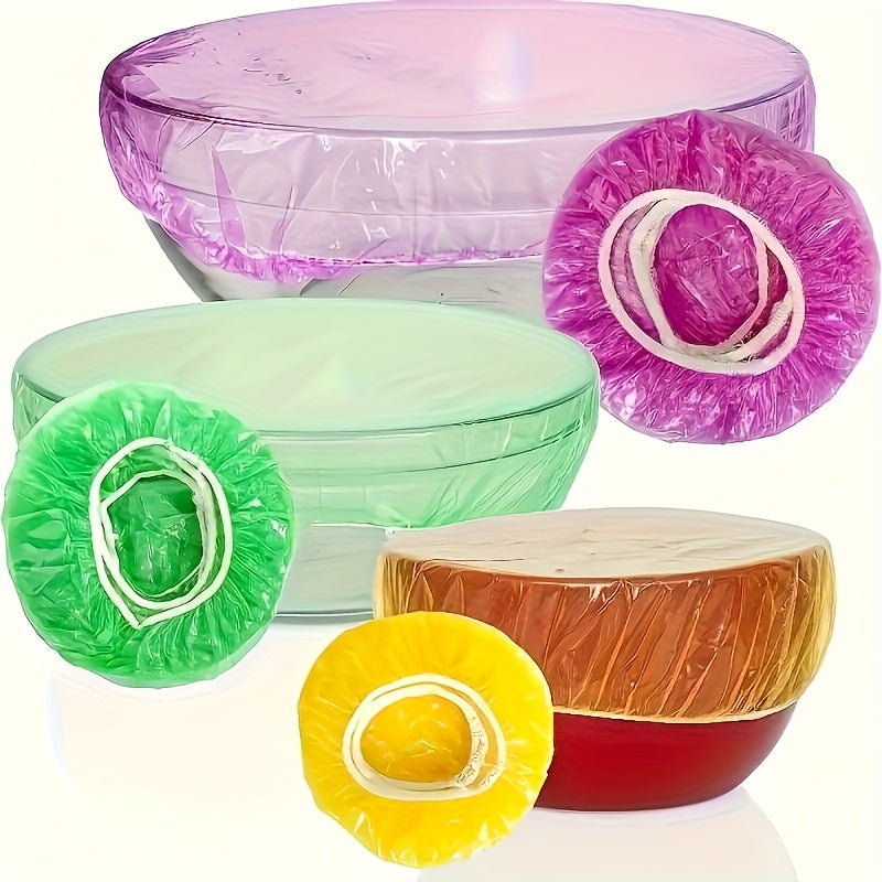 700pcs Reusable Flexible Food Preservation Lids – Transparent Telescopic Bowl & Plate Sealing Covers, Microwave Safe, Dustproof, Fridge Organizer, Value Pack