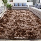 Shaggy Area Rug Extra Large Ultra Soft Fluffy Plush for Living Room & Bedroom – Non-Slip Machine Washable Carpet 9x12 & 10x14ft, Tie-Dye & Solid Colors