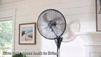 Industrial Wall-Mount Oscillating Fan – 7000 CFM High Velocity, 3-Speed, 120° Auto-Swing, Ultra-Quiet <55dB, for Home, Garage & Warehouse | 20” / 24” / 30”
