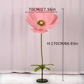 Super Large Poppy Artificial Paper Flowers 1pc – Oversized Handcrafted Paper Art Flower for Wedding Scene, Shop Window & Home Decor, Fake Floral Centerpiece Decoration