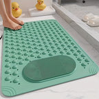 Non-Slip Bath Mat with Massage Buttons - Anti-Slip PVC Shower & Bathtub Safety Pad, 0.35" Thick, Polka Dot Pattern, Rectangular Bathroom Mat for Shower, Tub & Wet Floors - 6 Colors