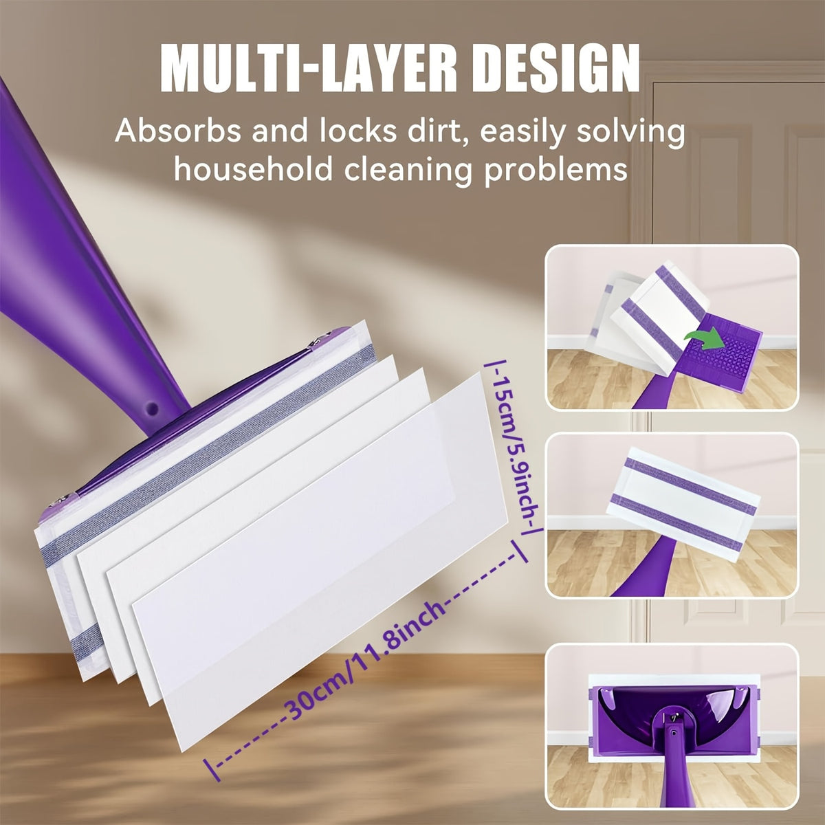 Mop Pad Refills 40 Pack – Dry & Wet Disposable Floor Cleaning Pads Compatible with WetJet & All Mop Models | Multi-Surface
