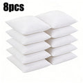 Square Cushion Inserts 8 Pack – Hollowfiber Filled Deep Fill Pillow Pads, 400g Each, Cozy Fluffy Plump Inner Inserts for Sofa, Bed & Home, 18x18 or 20x20 Inch