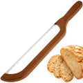 Serrated Bread Knife with Bamboo Handle - 15.7 Inch Stainless Steel Bagel Slicer for Sourdough, Baguettes and Homemade Loaves - Sharp Bread Cutter for Bakers and Home Kitchens