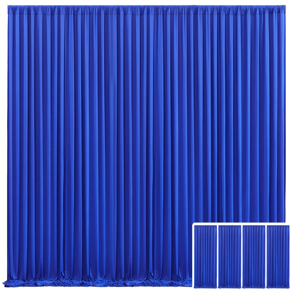 Photo Backdrop 4-Pack Taffeta Draping Background Cloth 5×10 Ft – Opaque Reusable Rod Pocket Panel for Weddings, Birthdays, Baby Showers & Photo Studios | 16 Colors