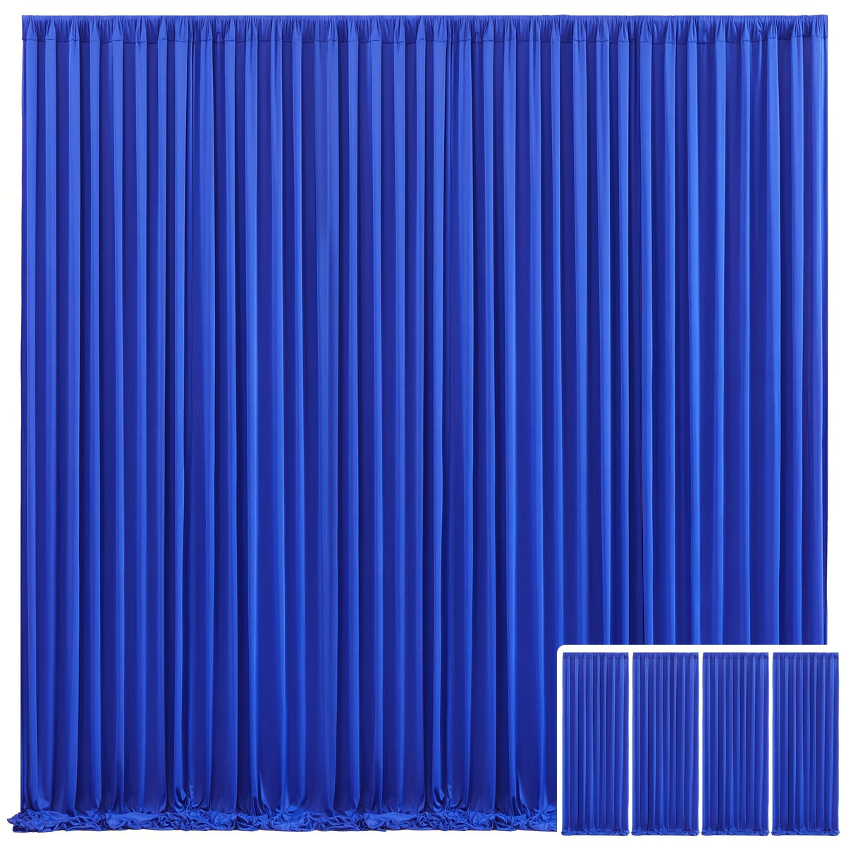 Photo Backdrop 4-Pack Taffeta Draping Background Cloth 5×10 Ft – Opaque Reusable Rod Pocket Panel for Weddings, Birthdays, Baby Showers & Photo Studios | 16 Colors