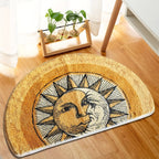 Absorbent Half Round Welcome Mat Non-Slip Indoor Outdoor Door Mat 28x20 Inch Machine Washable Soft Entry Rug for Front Door Bedroom Bathroom