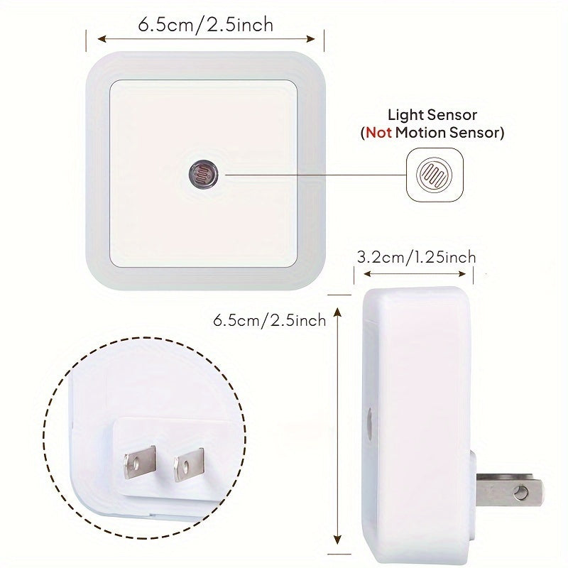 Plug-In LED Night Lights Dusk to Dawn Light Sensor, Energy Saving, White & Warm Light Options – 12 or 24 Pack for Bedroom, Bathroom, Kitchen & Hallway