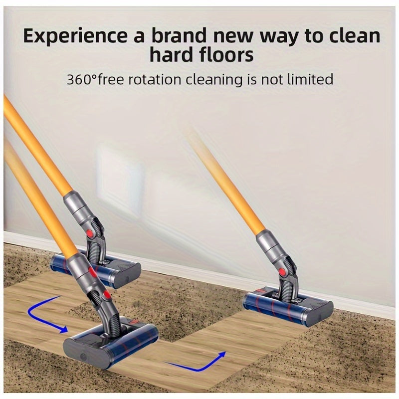 Dual Soft Roller Brush Head Replacement – Compatible with Dyson V7, V8, V10, V11 & V15 Cordless Vacuums | 360° Swivel Pulleys | Hard Floor Nozzle