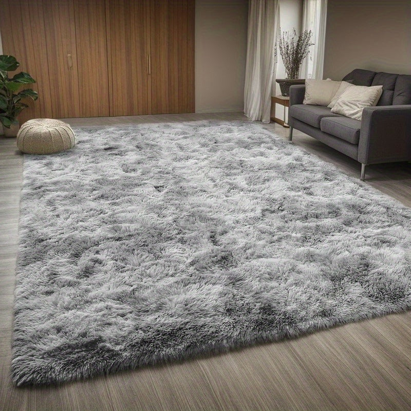 Shaggy Plush Area Rug Non-Slip Machine Washable Fluffy Tie-Dye Shedding Resistant 5x8 8x10 ft for Living Room Bedroom 7 Colors