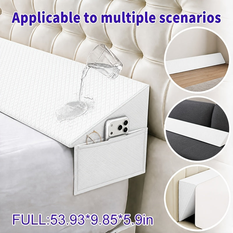 Bed Wedge Mattress Gap Filler Pillow, Headboard Closer Sleeping Pillow Against Headboard or Wall, Removable Cover Anti-Snoring Bed Wedge for Twin Full Queen King