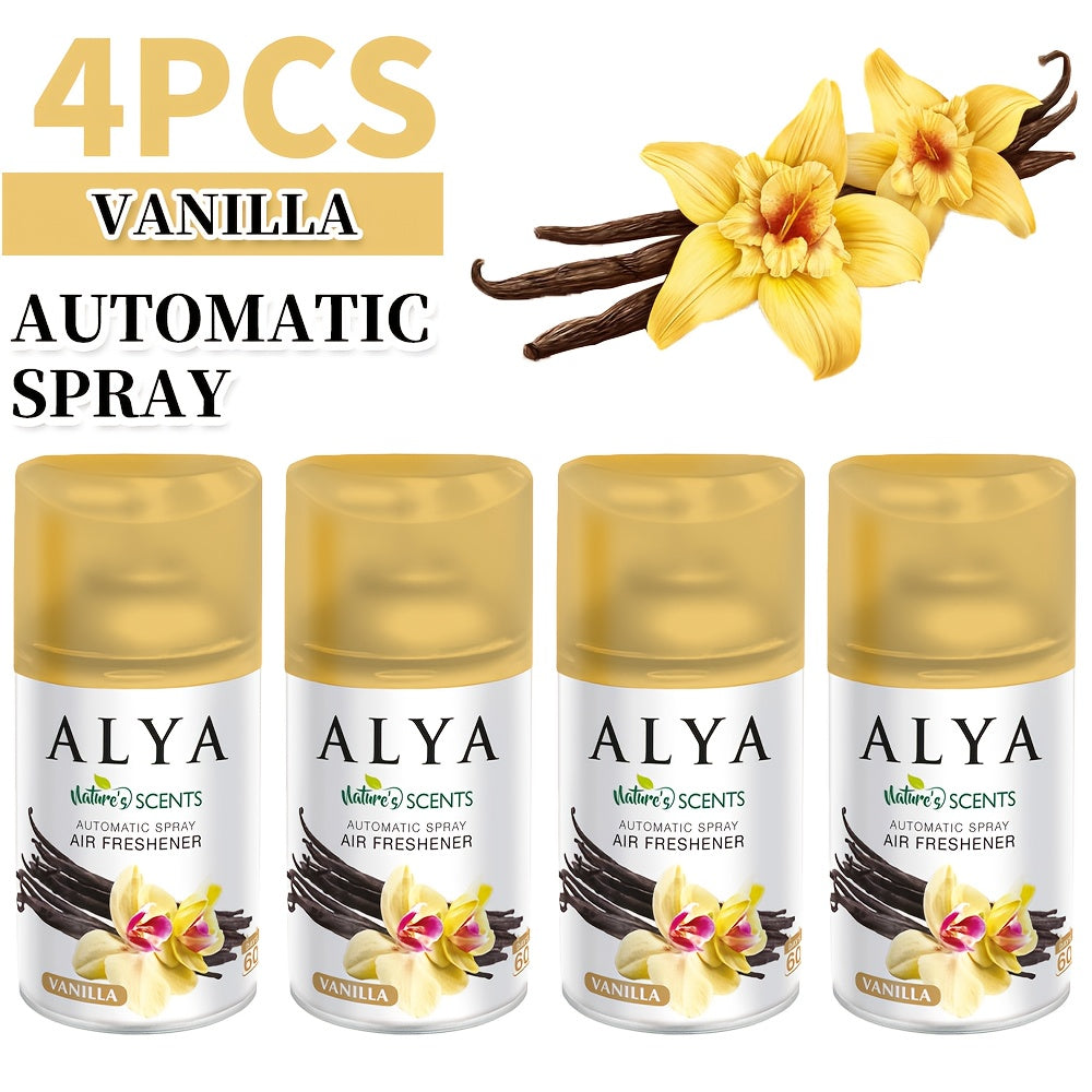 Automatic Spray Air Freshener Refill 8.45 oz 6 Scents 1-Pack and 4-Pack Odor Fighting for Home Bathroom Closet Car Office Fabric Lavender Magnolia Ocean Vanilla