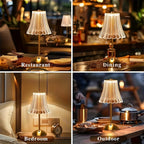 Vintage Crystal LED Table Lamp USB Rechargeable, 3-Color Dimmable Touch Control Night Light for Bedroom, Living Room, Office & Reading – Modern Elegant Design