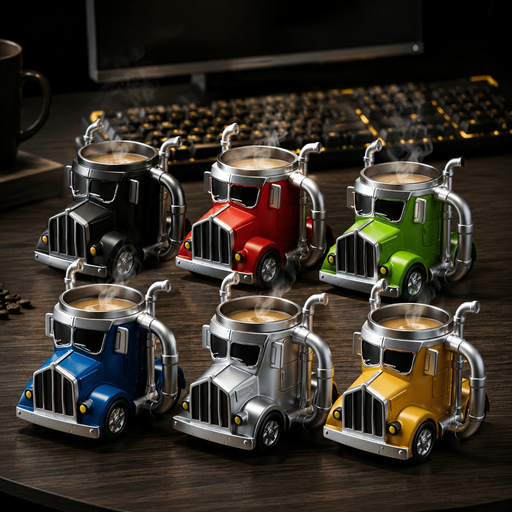Truck Coffee Mug Novelty Truck Shaped Cup for Hot and Cold Drinks Fun Gift for Truck Lovers Men Boys Birthday Christmas