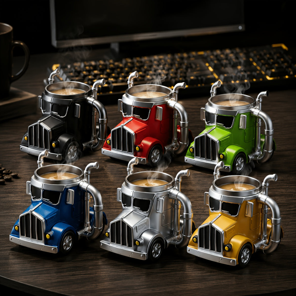 Truck Coffee Mug Novelty Truck Shaped Cup for Hot and Cold Drinks Fun Gift for Truck Lovers Men Boys Birthday Christmas