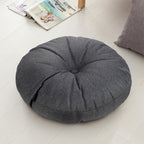 Round Seat Cushion 40x40cm 15cm Thick Firm Futon Meditation Mat Removable Linen Cover Chair Pad for Office Dining Chair Home Decor All Seasons Christmas