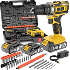 20V Cordless Drill Tool Set 30 88 136 148 Piece Electric Drill Toolbox Kit Rechargeable with Battery Hand Tools Pliers Bits for Home Repair Men Gift