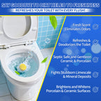 Lemon Toilet Effervescent Cleaning Tablets – Stubborn Stain Remover & Deodorizer, 12pc Cleaning Blocks or 24pc Bubble Tablets