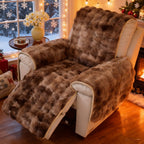 Thick Rabbit Plush Recliner Chair Cover – Soft Non-Slip Shaggy Sofa Slipcover