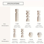7-Pack Large Ribbed Soy Wax Pillar Candles – Handmade Home Decor Candles for Housewarming Gift, Shelf Decor, Wedding & Dining Table Centerpiece, White, Blue, Black, Orange