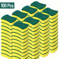 Double-Sided Cleaning Sponges 100 Pack Scratch-Free Super Absorbent Sponge Wipes for Kitchen Bathroom Dishwashing Home Use