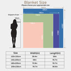 Quilted Anti-Static Thick Throw Blanket – Warm Cozy Twill Weave Bed Blanket in 7 Colors & 4 Sizes for Bedroom, Dorm & Office Nap