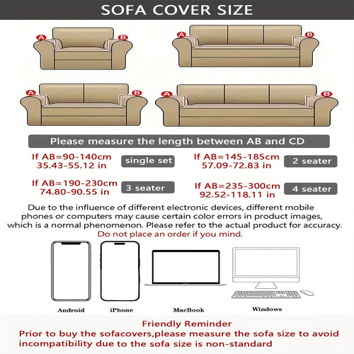 3D Bubble Texture Seersucker Sofa Cover One-Piece Elastic Band Closure Machine Washable – Solid Color Slipcover for Armchair Loveseat 1 2 3 4 Seater Sofa, Modern Home Decor