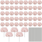 Bulk Artificial Hydrangea Flower Heads 72pcs with Stems - Faux Hydrangea Flowers for Home, Wedding & Party Decorations, Floral Arrangements & Centerpieces