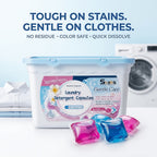 Ultra Oxi Laundry Detergent Pods 52 Count, 8X More Cleaning Power with Built-In Pre-Treater for Tough Stains, HE Compatible Concentrated Laundry Pods for Whites & Colors