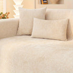 Soft Chenille Sofa Throw Cover with Fringes Durable Pet-Friendly Solid Couch Protector Slipcover for Living Room Sectional Armchair Home Decoration