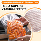 250-Piece BPA-Free Vacuum Sealer Bags, 3 Sizes (6"x10" + 8"x12" + 11"x16") for Food Storage & Meal Prep — Compatible with All Vacuum Sealing Machines