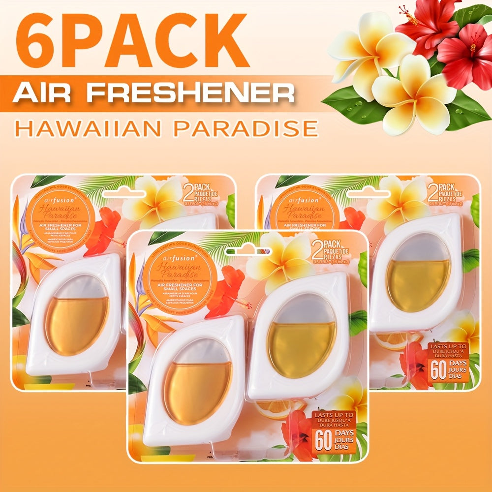 Small Space Air Freshener 2, 6 or 12 Pack – Odor Eliminator for Closets, Bathrooms & Pet Areas, 6 Scents, 0.25 fl oz Each Lasts Up to 30 Days, Fresh Scent Home Deodorizer