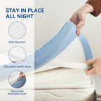 4 Inch Cooling Gel Memory Foam Mattress Topper with Removable Cover Twin Twin XL Full Queen Soft Breathable Bed Topper Pressure Relief