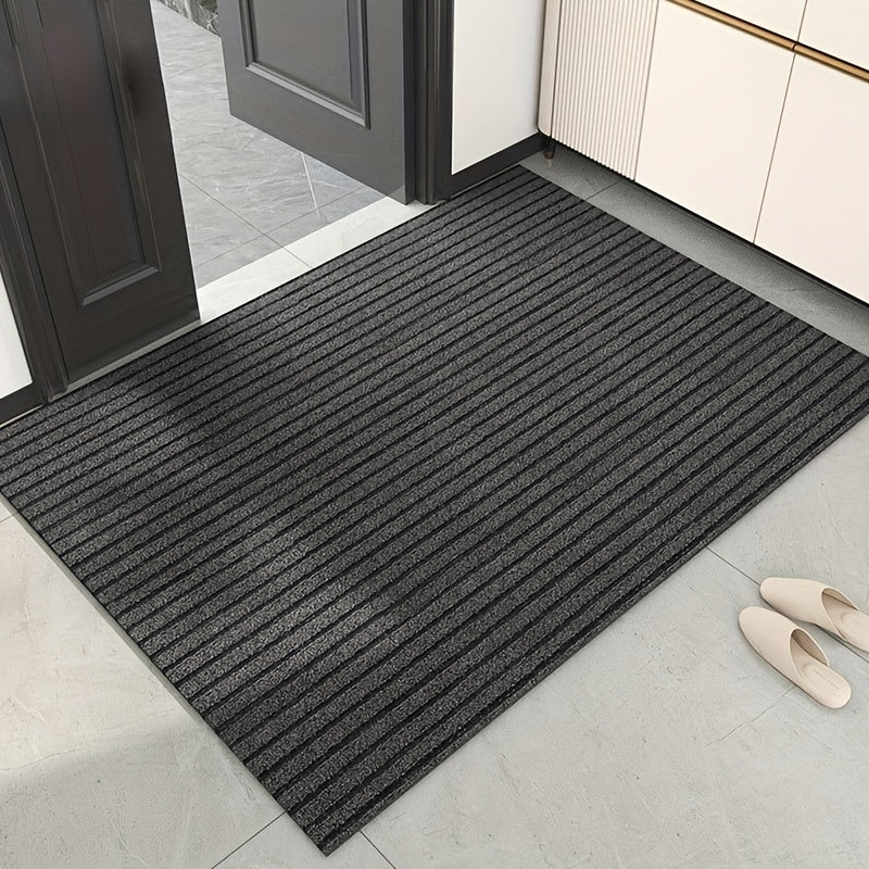 Striped Non-Slip Floor Mat with Rubber Bottom - Dust Removal Entrance Door Mat for Kitchen, Entryway & Indoor Use, Easy Clean Durable Carpet Mat in Multiple Sizes & Colors