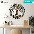 Tree of Life Metal Wall Sculpture – Colorful Multicolor Branches Wall Hanging Art for Indoor & Outdoor Farmhouse, Living Room & Garden Decor