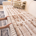 Plush Sofa Cover Super Soft Thickened Warm Anti-Slip Couch Cushion Mat – Furry Velvet Sofa Protector for Living Room Bedroom, Easy Care Durable Home Decor Furniture Cover