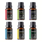 Aromatherapy Diffuser Humidifier Set 500ml Ultrasonic Cool Mist with 7 Color LED Night Light and 6 Essential Oils Gift Box