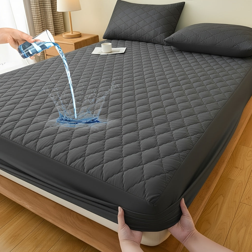 Mattress Protector Cover – Soft Breathable Cooling Fitted Sheet Style, Machine Washable, Twin Full Queen King, 7 Colors, Minimalist Bedding Essential