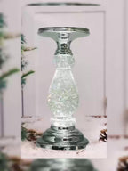 Swirling LED Candle Holder Water Lantern Acrylic Centerpiece – 3-Wick Table Decor for Wedding, Party & Holiday Gifts
