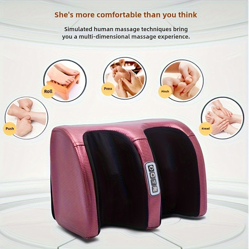 Foot Massager with Heat & Deep Kneading Compression for Legs, Feet & Arms – Electric Shiatsu Foot Massager for Home or Office Relief, Ideal Gift for Birthday, Christmas, Valentine's Day & Holidays