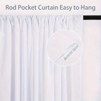 Wrinkle-Free White Backdrop Curtains Polyester, Wedding Party Photo Backdrop Drapes Rod Pocket, Single Panel or Sets of 6 8 12 Pieces