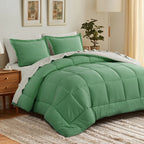 Bed in a Bag Queen 7 Piece Fluffy Comforter Set – Ultra-Soft Microfiber Bedding with Comforter, Fitted Sheet, Flat Sheet & 4 Pillowcases, Hypoallergenic Breathable All Season Bedding Gift for Her